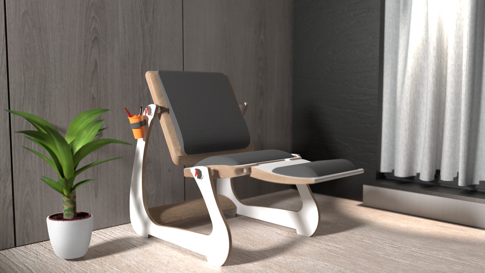 Delta, dinlenme pozisyonunda oda render'ı