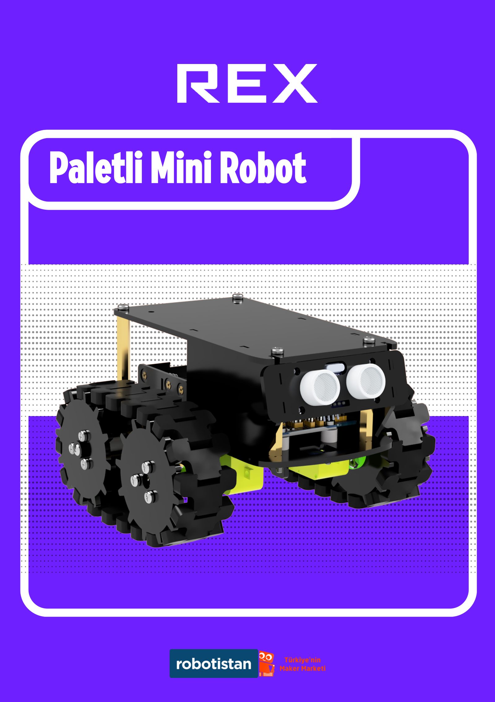 REX montaj kılavuzunun kapak sayfası, Robotistan markası